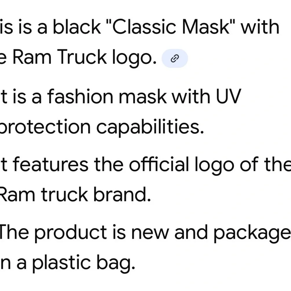 Black Face Mask